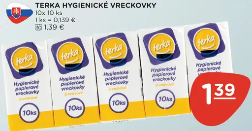 TERKA HYGIENICKÉ VRECKOVKY