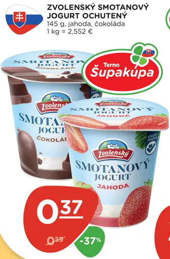 Zvolenský smotanový jogurt čokoládový