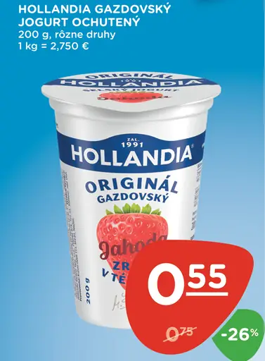 Hollandia Gazdovský Jogurt Ochutený