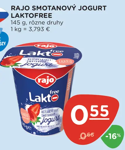 RAJO SMOTANOVÝ JOGURT LAKTOFREE