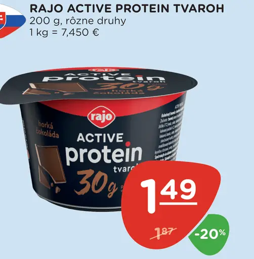 RAJO ACTIVE PROTEIN TVAROH