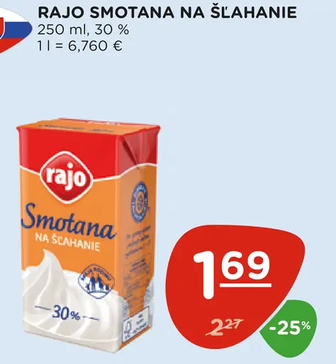 smotana na šľahanie