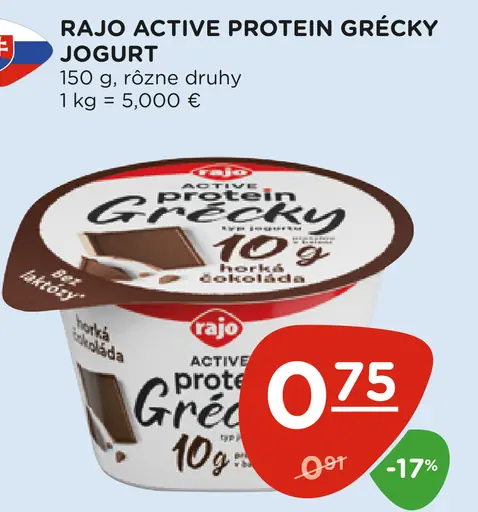 RAJO Active protein grécký jogurt