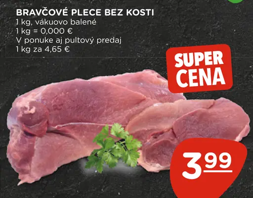 Bravčové plece bez kosti