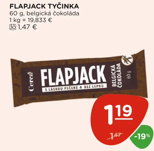 Cerea Flapjack tyčinka belgická čokoláda