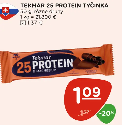 Tekmar 25 Protein tyčinka rôzne druhy