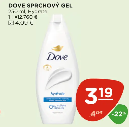 Dove Sprchový gél Hydrate