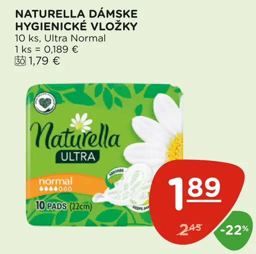 Naturella Dámske Hygienické Vložky Ultra Normal