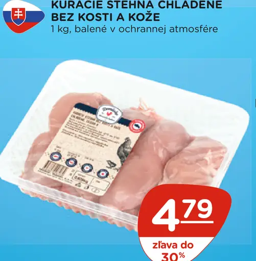 Kuracie stehná chladené bez kosti a kože