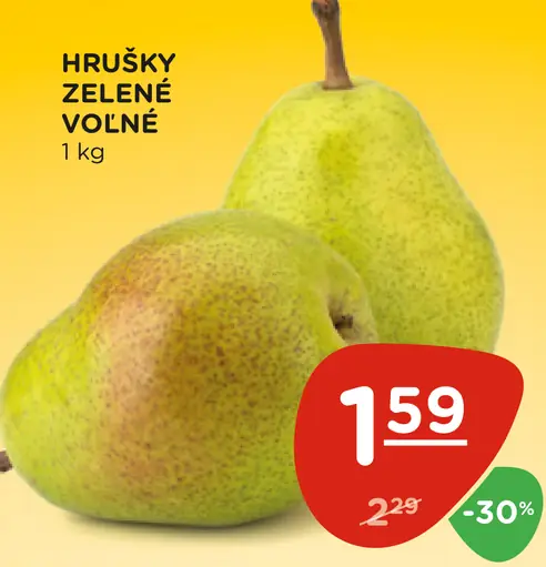 Hrušky zelené voľne