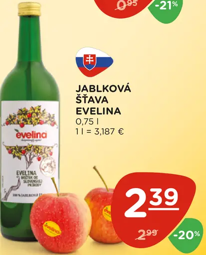 Jablková šťava Evelina