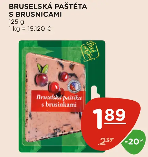 Bruselská paštéta s brusnicami