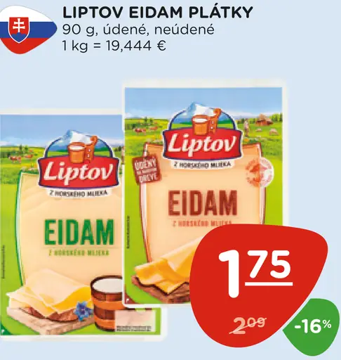 Liptov Eidam plátky