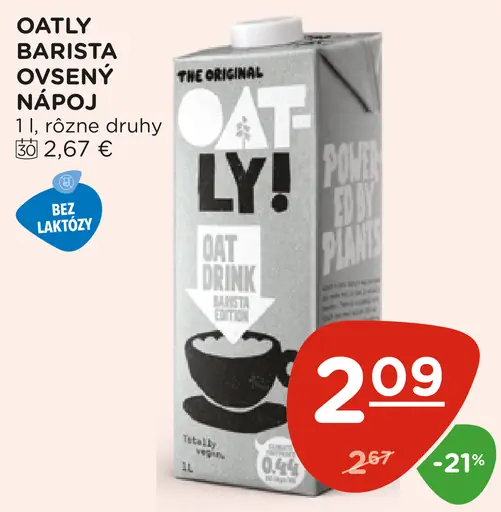 Oatly Barista Edition ovsený nápoj