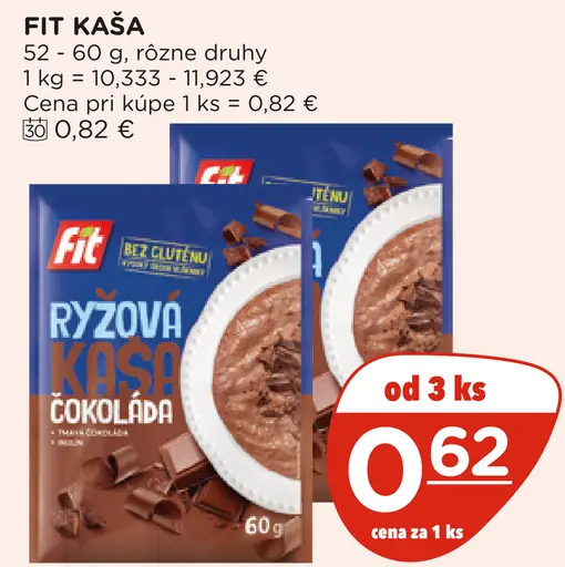 Fit ryžová kaša čokoládová