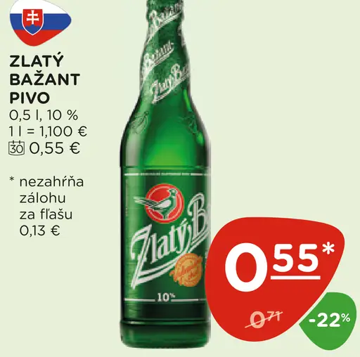Zlatý Bažant Pivo