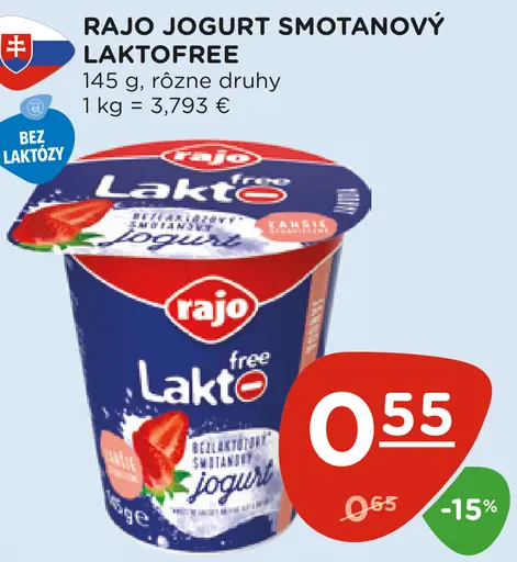 Rajo Smotanový jogurt laktofree