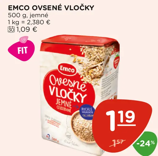 Emco ovsené vločky jemné