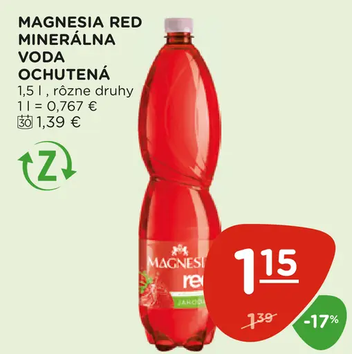 Magnesia Red ochutená minerálna voda