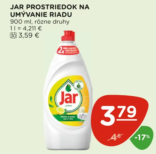Jar prostriedok na umývanie riadu