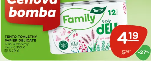 Tento toaletný papier Delicate
