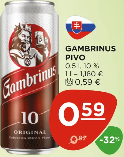 Gambrinus plechovka
