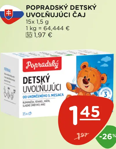 Popradský Detský uvoľňujúci bylinný čaj