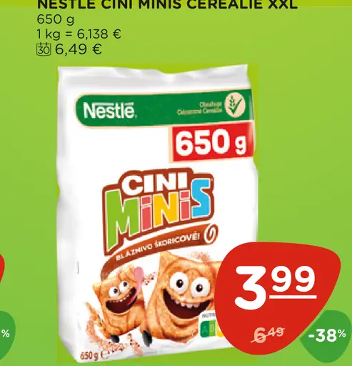 Nestlé CINI MINIS CEREÁLIE XXL