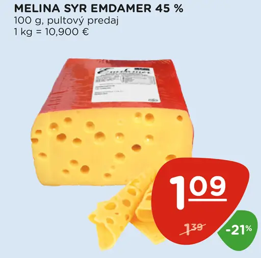 Melina syr Emdamer 45%