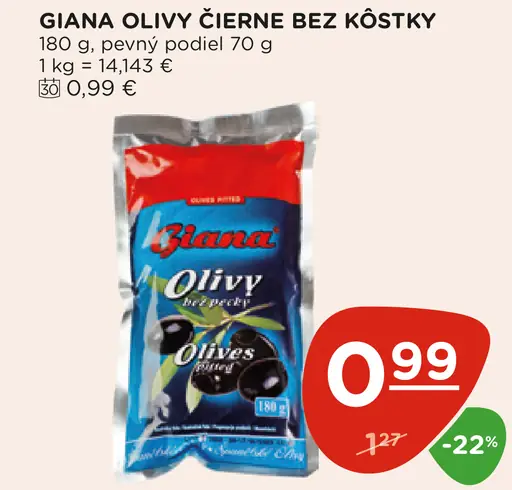 Giana Olivy Čierne Bez Kôstky