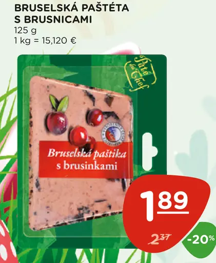 Bruselská paštéta s brusnicami