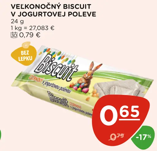 Veľkonočný biscuit v jogurtovej poleve