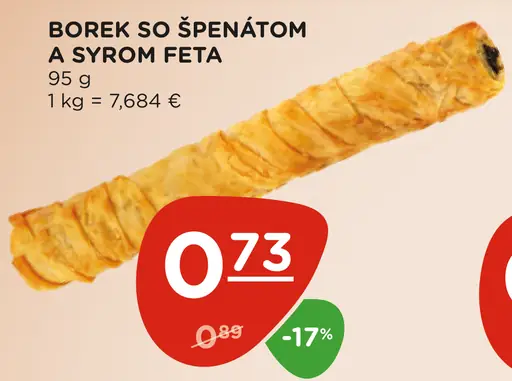 Borek so špenátom a syrom feta