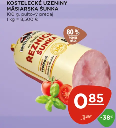 Kostelecké Uzeniny Mäsiarska šunka