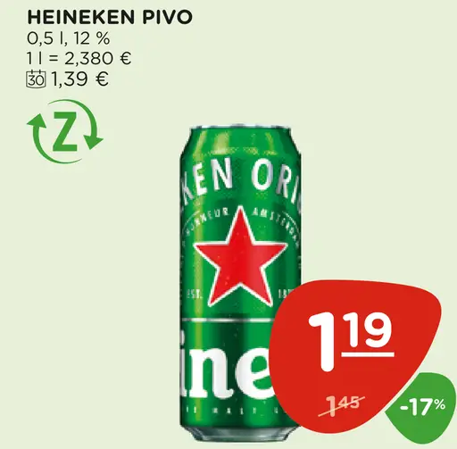 Heineken plechovka