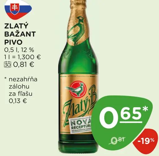Zlatý Bažant Pivo