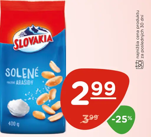 Slovakia arašidy solené