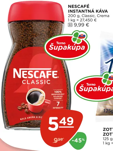 Nescafé instantná káva Classic