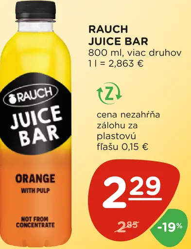 Rauch Juice Bar Orange With Pulp