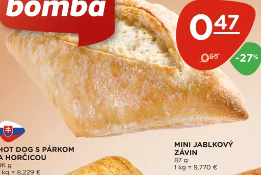Hot dog s párkom a horčicou