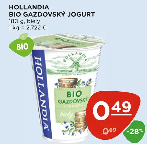 Hollandia BIO Gazdovský jogurt
