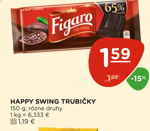 Happy Swing trubičky vanilka