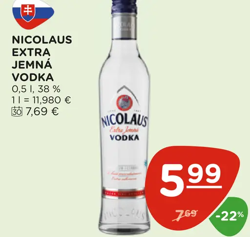 Nicolaus Extra Jemná Vodka