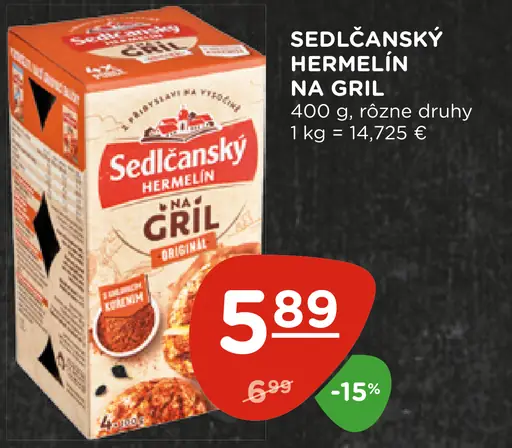 Sedlčanský hermelín na gril