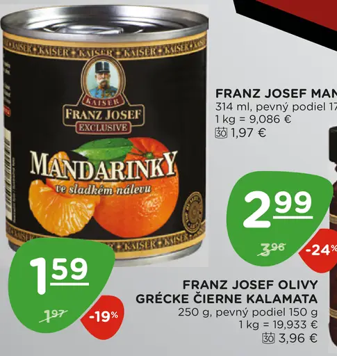 Franz Josef mandarínky v náleve