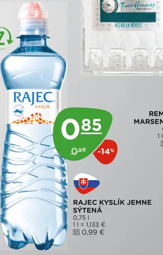 Rajec Kyslík jemne sýtená