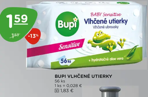 Bupi vlhčené utierky Sensitive