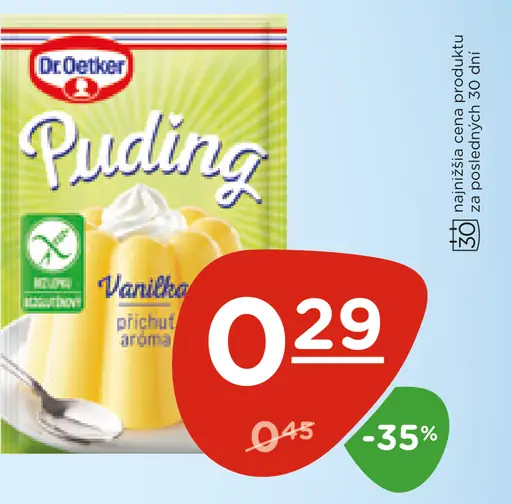 Dr. Oetker puding bezlepkový vanilka
