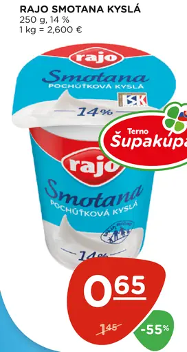 Rajo smotana pochúťková kyslá