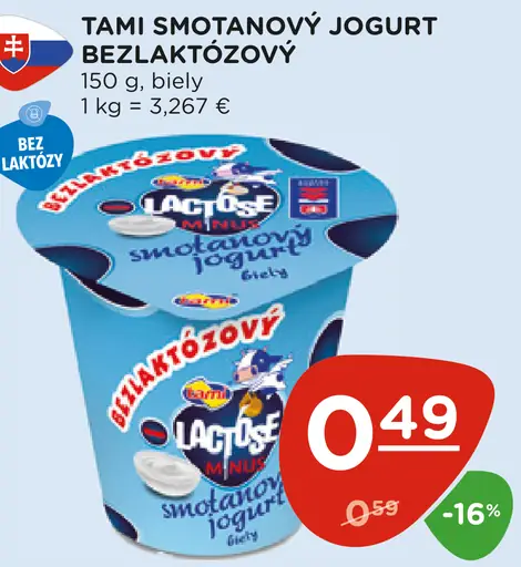 Tami Smotanový jogurt bezlaktózový